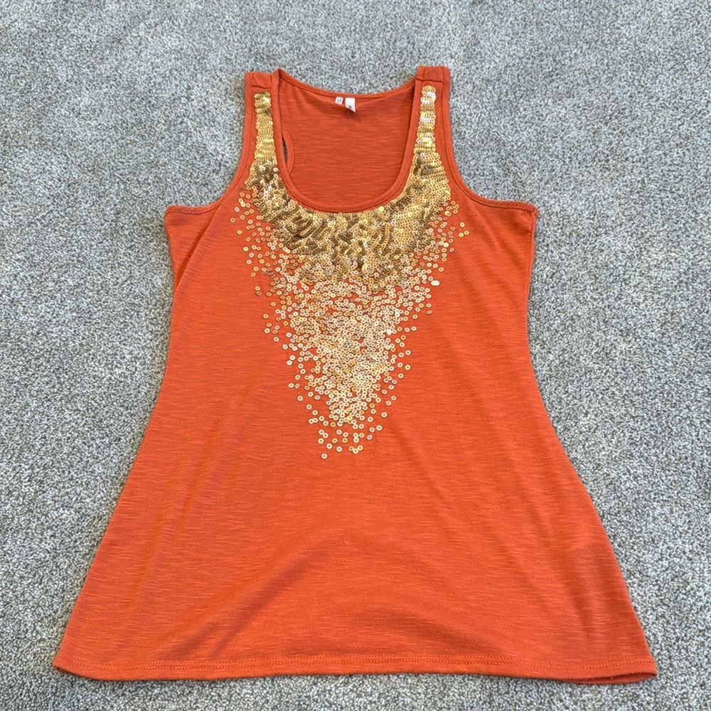 Women’s Sequined Racerback Tank Top